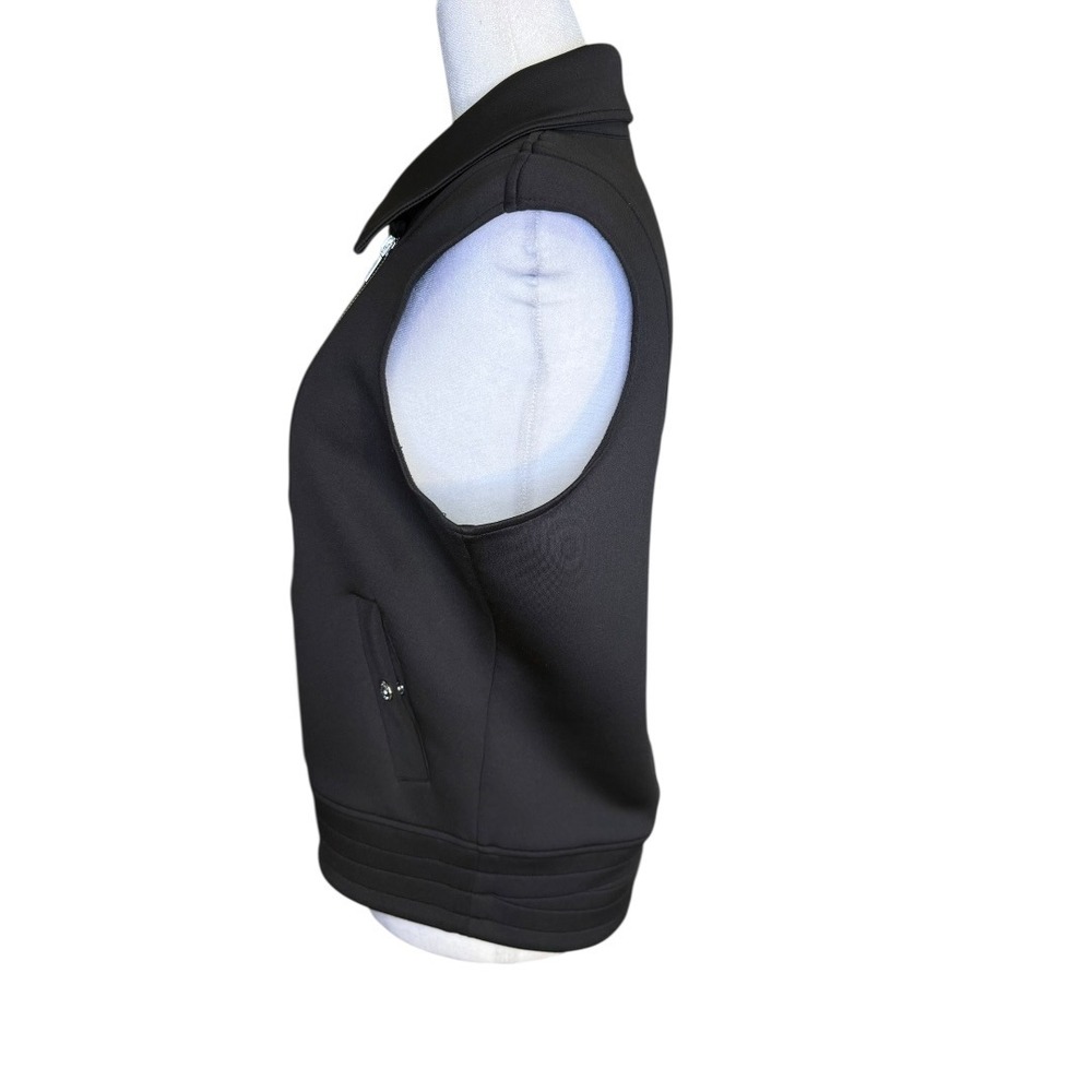 Marc New York Womens Black Asymmetrical Zip Moto Vest Stretch Size Medium - Picture 2 of 8